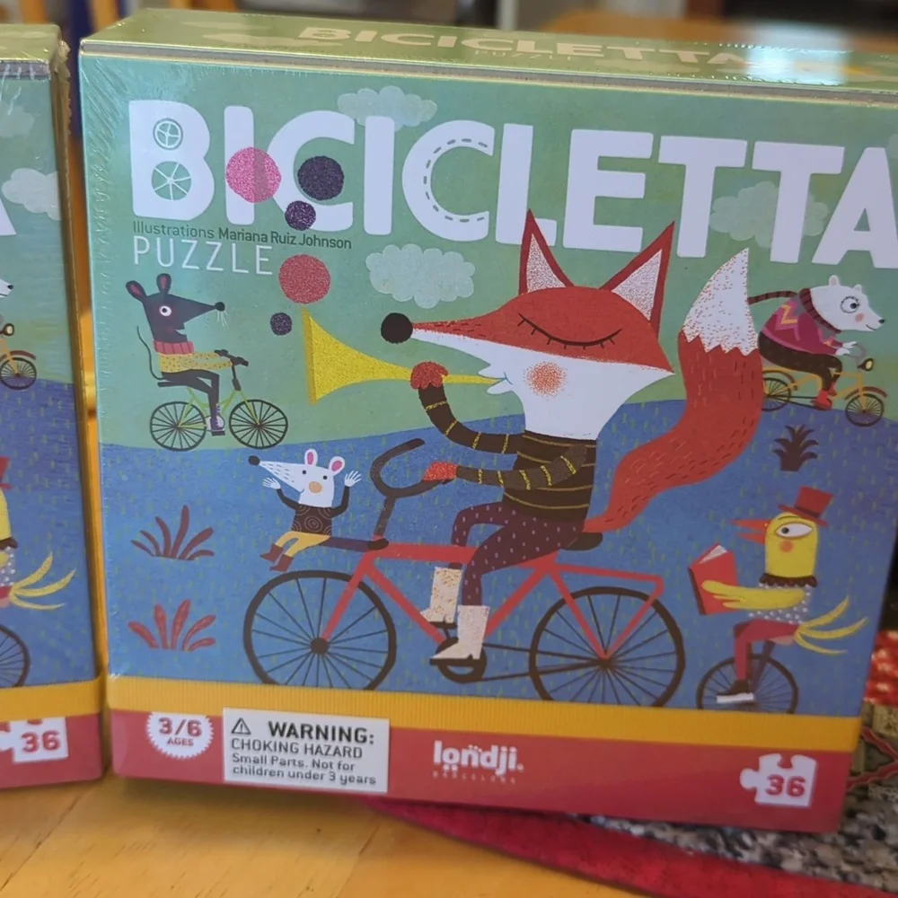 Bicicletta Puzzle by Londji Barcelona (2) NIB - Picture 2 of 6